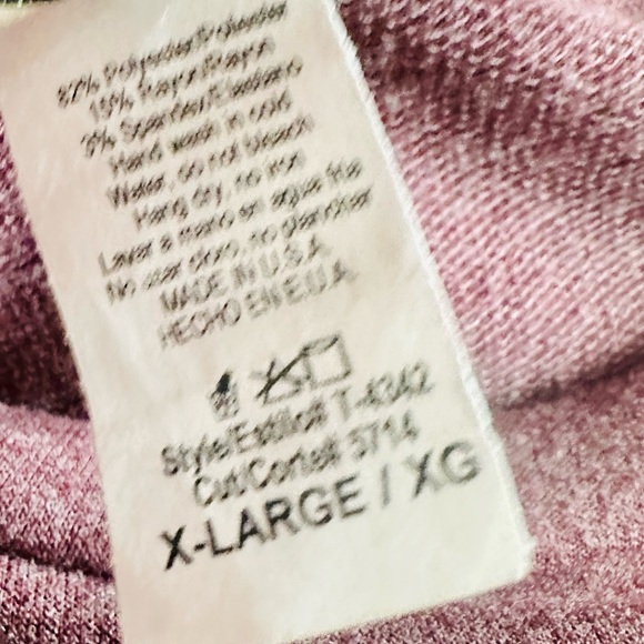 Lulu's French Terry Knit Long Sleeve Pullover Top Lace Cap Shoulder Barn Red XL - Picture 11 of 16